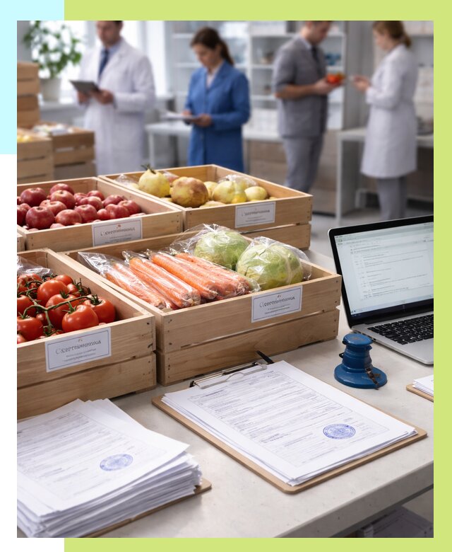 Сертификация овощей и фруктов в Острогожске от 8866 р. | Алешин-Стг