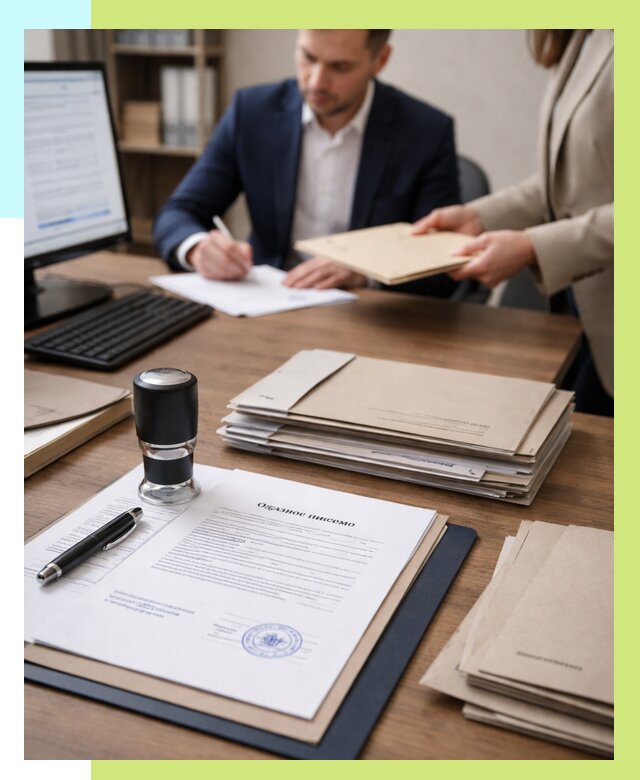 Отказное письмо для таможни в Острогожске от 3129 р, Алешин-Стг