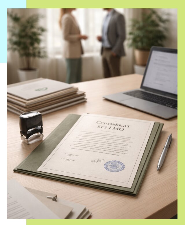 Сертификат без ГМО в Острогожске от 7823 р. оформить срочно Алешин-Стг